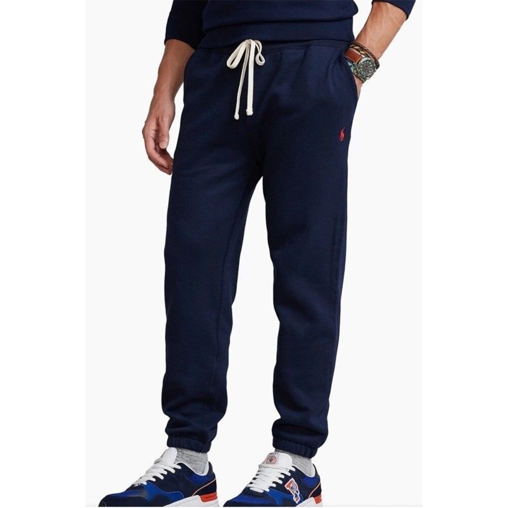 Polo Ralph Lauren Pants Navy Athletic Fleece Pants Joggers Pony Drawstring Sz L
